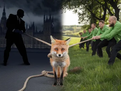 Fox tug of war League Against Cruel Sports and Dan Norris