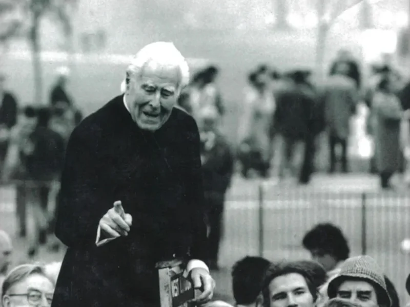 Lord Soper, President of the League Against Cruel